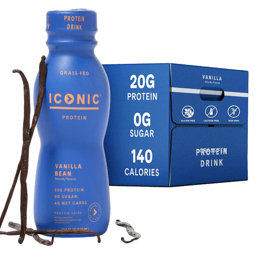 Iconic Protein Drinks, Vanilla Bean (12 Pack)