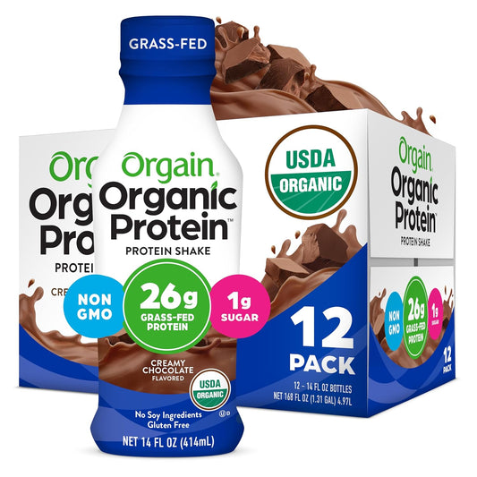 Orgain Organic Protein Shake, Grass Fed Dairy, Creamy Chocolate - 26g High Protein Whey Shake